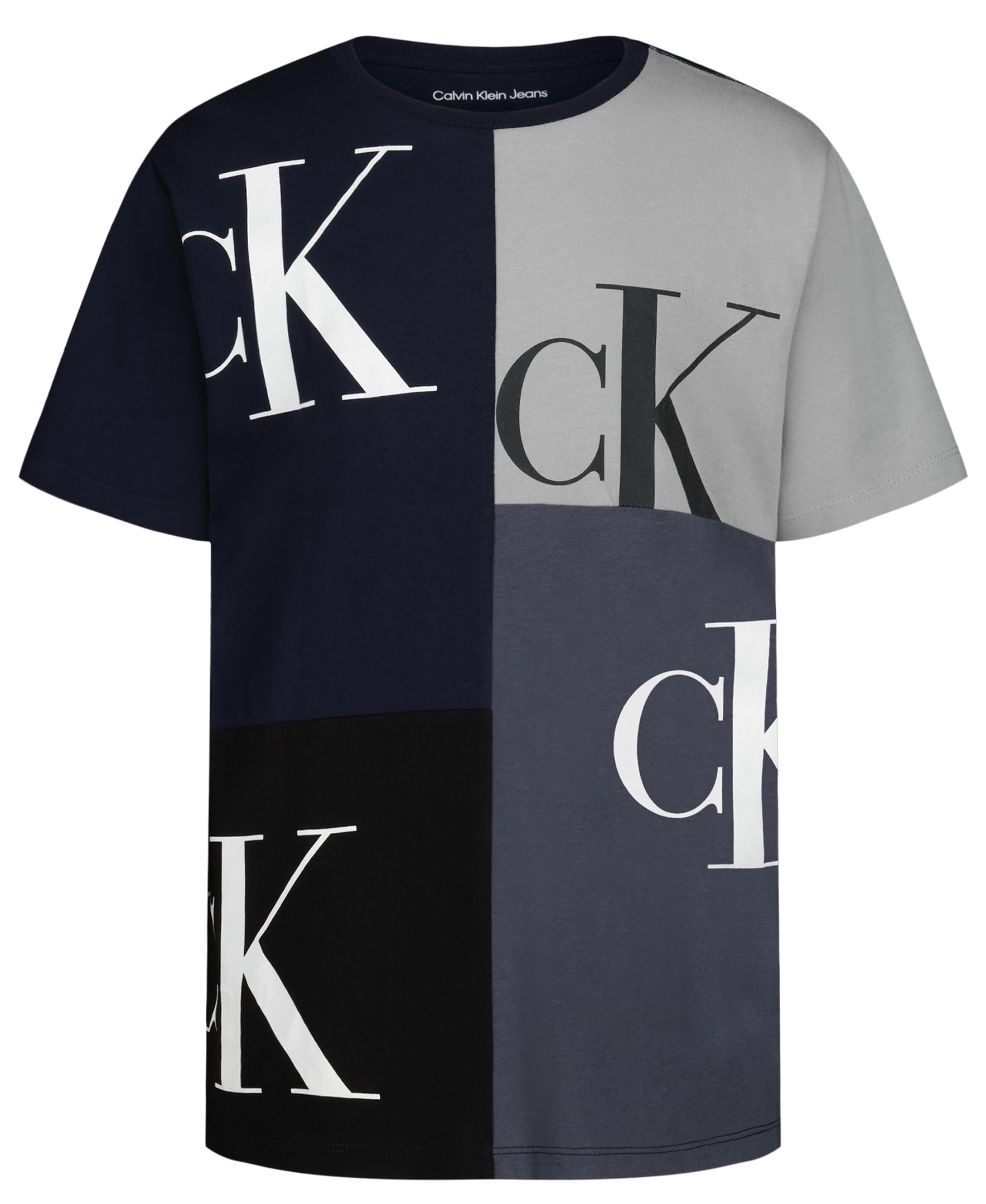 Calvin Klein Boys' Short Sleeve Fashion Graphic Crew Neck T-Shirt, Comfortable, Relaxed Fit